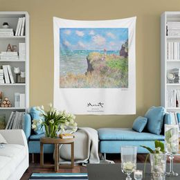 Tapestries Small Scenic Painting Tapestry Wall Hanging Abstract Art Beautiful Landscape Livingroom Decor Crafts R230816