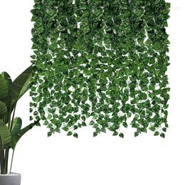 Decorative Flowers Home Decor Artificial Ivy Leaf Plants Vine Fake Foliage Creeper Green Wreath Bonsai Plant