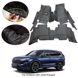 3D Full Surround Car Floor Mat For Honda CRV 2023-2025 Liner Foot Pad Carpet PU Leather Waterproof Cover Auto Accessory