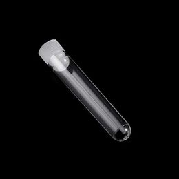 12x60mm clear plastic test tube with caps for scientific experiments, party, decorate the house, candy storage Vhowd