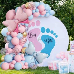 Other Event Party Supplies 111 Pcs Pink Blue Bow Foil Balloon Garland Arch Set Baby Boy or Girl Birthday Gender Reveal Wedding Decoration Balls 230815