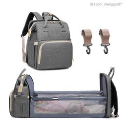 Diaper Bags Mom's diaper bag baby stroller hanging bag mom's large capacity diaper backpack with replaceable pads for convenient baby care bag Z230816