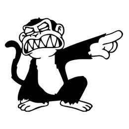 16 5 13 2CM Angry Monkey Point Its Finger Funny Vinyl Car Sicker CA-1018223b