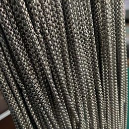 Chains Wholesale 30 Metres TA1 Pure Titanium Cuban Link/O Shaped/Square Box/Twist/Bead/Angle/Paperclip Chain For DIY Necklaces Bracelet