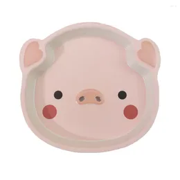 Plates Cartoon Drop Bowl Baby Dinnerware Children Plate Resin Babies Tableware Feeding Tool Kids