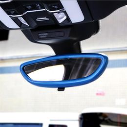 Car-styling Inner Rearview mirror Cover frame decoration cover trim strip 3D sticker decals for Porsche Cayenne Macan panamera acc278K