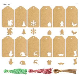 Christmas Decorations 140Pcs Hanging Kraft Tags Gift With String Attached 150 Bundle Twine For Gifts Decor