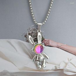 Pendant Necklaces Movable Limbs Space Anime Necklace Men And Women All-match Cute Luxury Party Jewelry Long Sweater Chain Wholesale