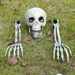 Decorative Objects Skull Decor Prop Skeleton Head Plastic 1 Model Halloween Style Haunted House Party Home Decoration High Quality Game Supplies 230815