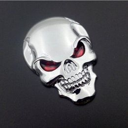 10PCS Lot 3D Skull Car Boot Chrome Badge Universal Auto Art Rear Truck Emblem Sticker1916