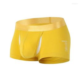 Underpants Fashion Big Penis Bag Mens Underwear Boxers Separated Cotton Breathable Sweat Absorbing Comfortable Mid-Waist Drop Delivery Dhqr9