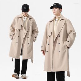 Men's Trench Coats Fashion Men Jacket Business Long Windbreaker Jackets Overcoat Male Casual Winter Outwear Coat Oversize