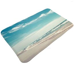 Carpets The Swimmer 3D Soft Non-Slip Mat Rug Carpet Foot Pad Colour Beach Clouds Waves Man Coast Nature Landscape Ocean Skyline