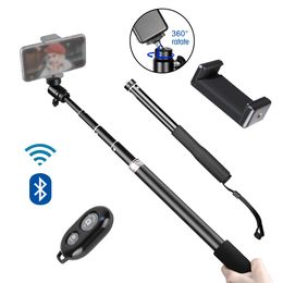 Selfie Monopods Tripod For Phone Portable Stick Vlog Ring Light Stand With Bluetooth Remote Control Holder 230816