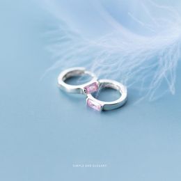Hoop Earrings MODIAN Pink Crystal Irregular Earring For Women Fashion 925 Sterling Silver Luxury Fine Jewellery Party Gift