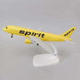 Diecast Model car 20cm Alloy Metal USA Air Spirit Airbus 320 A320 Airlines Diecast Airplane Model Plane Aircraft Air Plane Model w Wheels Holder 230815