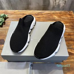 2023-Summer slippers Mens casual shoes knit Speed trainer loafers walking light trainers lace up 38-45