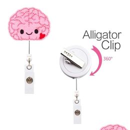 Other Fashion Accessories Doctors Nurse Office Brain Badge Reel Retractable Pl Id Lanyard Name Tag Card Holder Key Ring Chain Clips 75 Dhtew