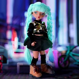 Dolls BJD 30Cm Doll 360 ° Joint Moveable Body Dress Up Accessories 3D Eyes Black Skin Fashion Anime animation Childrens Toys 230816