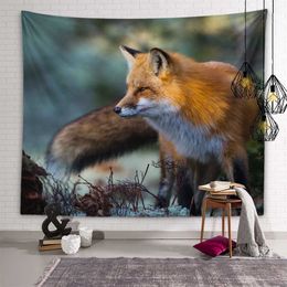 Tapestries Cute Mink Tapestry Animal Wall Art Decorative Tapestry Children's Room Decoration Living Room Bedroom Dormitory Room Home Decor