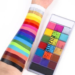 Body Paint 20 Colours Safe Cosmetic Flash Tattoo Painting Art Halloween Party Makeup Fancy Dress Beauty Palette Face Oil 230815