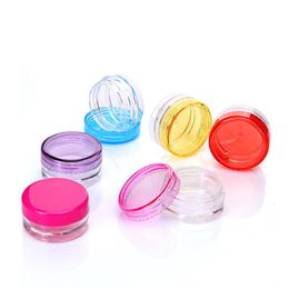 Packing Bottles 3g 5g Plastic Cream Jar Small Cream Cosmetic Packing Container Trial Sample Bottles Round Bottom Colorful Cap Bqucv