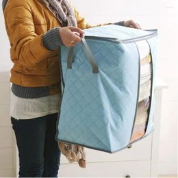 Storage Bags Large Capacity Quilt Clothes Organiser Closet Foldable Pillow Blanket With Reinforced Handle And Sturdy Zip