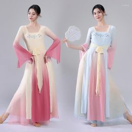 Stage Wear Classical Dance Dress Women Elegant Body Charm Gauze Martial Arts Performance Folk In China