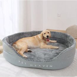 kennels pens Soft Double-Side Pet Cat Dog Bed Big Dogs House Warm Sofa Cushion Large Pet Basket Blanket Accessories Medium Kennel Products 230816