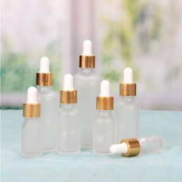 5ml 10ml 15ml 30ml 50ml 100ml Frosted Glass Dropper Bottle Empty Cosmetic Packaging Container Vials Essential Oil Dropper Pipette Bottl Pgfh