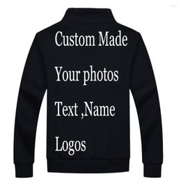 Men's Jackets Custom Print Heat Transfer Digital Embroidery Customised Made Jacket Sweatshirt Jaqueta Personal DIY Name Design