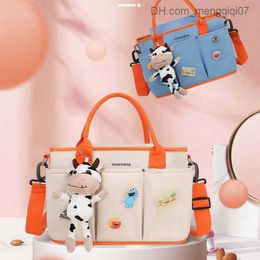 Diaper Bags Fashionable multifunctional baby bag diaper bag waterproof cartoon embroidery thermal insulation mother's bag food storage bag Z230816