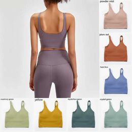 Lulus Yoga Align Sports Bra Gym Clothes Luluslemens Womens Underwears Tanks Camis Shockproof Running Fashion Icon High Quality wholesale