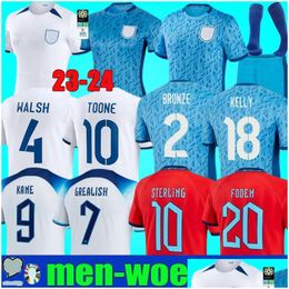 Yoga Outfit 22 23 24 Englands Toone Soccer Jerseys Angleterre Women England Football Shirt Kirby White Bright Mead Kane Sterling Ras Dhjnw