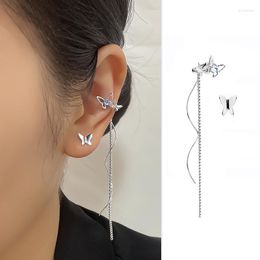 Backs Earrings Fashion Dainty Butterfly Y2k Ear Chain Clip For Women 1PC Right Cuff No Piercing 2000s Aesthetic Girlish Earing