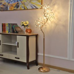 Floor Lamps European Led Crystal Lamp Designer Postmodern Living Room Bedroom Decoration Creative Bedside Tree Shape Standing