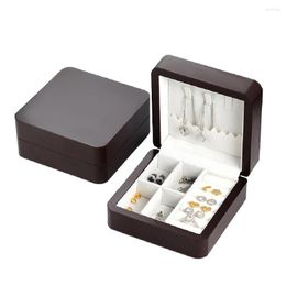 Jewelry Pouches Portable Wood Storage Box Display Earring Rings Organizer Luxury Bracelet Gift Packaging