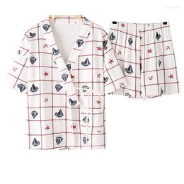 Women's Sleepwear Summer Cotton Pyjamas For Women Homewear Clothing Short Sleeve Turn-down Collar Cardigan M-XXL Girls
