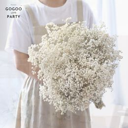 Decorative Flowers Wreaths Natural Fresh Dried Preserved Gypsophila paniculata Baby s Breath Flower bouquets gift for Home Decor Wedding Decoration 230815