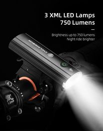 Bike Lights High Lumens Bicycle Front Light Aluminium Alloy Rechargeable LED Headlights Waterproof Mountain Cycling Lamp MTB Acessorios 230815