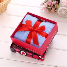 Towel 5pcs/lot 35 72cm Cotton With Gift Package For Birthday Party Wedding Valentine's Day Nice Washing Face