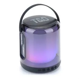 TG376 Colorful Wireless Speakers 3D Mini Electroplating Round Steel Cannon BT Speaker Radio Support U Disk Subwoofer