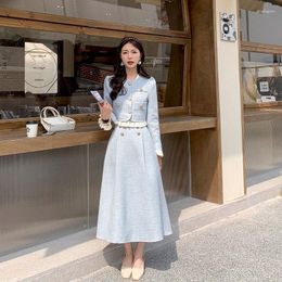 Two Piece Dress UNXX Temperament Little Sweet Wind Of Fund 2023 Spring Suits Female Long Skirts Falbala Two-piece Outfit Office Lady Solid
