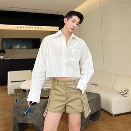 Men's Shorts Summer 3D Pocket Ultra-short Overalls Fashion Niche Causal Slim High Street Three-quarter Pants Male Clothes