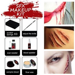 Body Paint Halloween Makeup Kit Special Effect Painting Fake Wax Scar Blood Set Party Gel F G7N7 230815