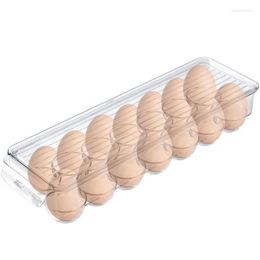 Storage Bottles Transparent Egg Container 14 Compartment Kitchen Holder For Refrigerator Eggs Tray Bins And Office