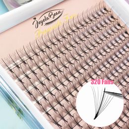 False Eyelashes Goddess Wispy Premade Volume Fans 9D 13D Individual Lashes Extension Pointy Stem 320 Faux Mink Pre Made Russian 230815