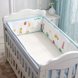 Bed Rails 30x250cm Baby 3D Bed Surround Summer Breathable Net Crib Anti-collision Long Bumper Baby Splicing Bed Bumper Children Bedding 230816
