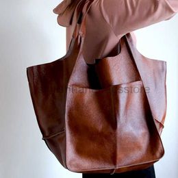 Totes PU Leather Women's Shopping Girl Fashion Retro Minimalist Style Solid Colour Extra Large Handbagstylishhandbagsstore