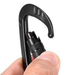 Climbing R 2pcs 4KN 360° Rotatable Small Auto Locking Carabiner Survial Rescue Carabiners Hook Swivel Clip Equipment 230815